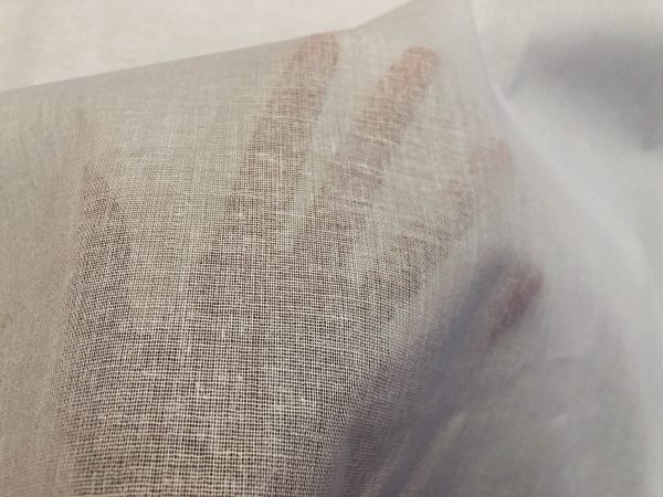 100% Cotton Gauze MUSLIN fabric voile curtains fine cheese cloth Linen Look Event Wedding Textile Mouth Mask - 59"/150cm wide - WHITE - Image 4