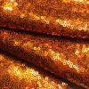 3mm Mini Sequins Fabric Material - 1 way stretch - 130cm or 51" wide - Sparkling Paillettes - Copper Orange - Image 2