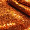 3mm Mini Sequins Fabric Material - 1 way stretch - 130cm or 51" wide - Sparkling Paillettes - Copper Orange - Image 3