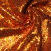 3mm Mini Sequins Fabric Material - 1 way stretch - 130cm or 51" wide - Sparkling Paillettes - Copper Orange - Image 4