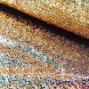 3mm Mini Sequins Fabric Material - 1 way stretch - 130cm or 51" wide - Sparkling Paillettes - Gold on Black - Image 2