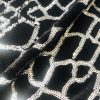 Animal Fur Spangles Sequin Fabric Soft 2 Way Stretch Material Giraffe Print Short Pile Faux  - 53"/135cm Wide - BLACK & SILVER