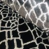 Animal Fur Spangles Sequin Fabric Soft 2 Way Stretch Material Giraffe Print Short Pile Faux  - 53"/135cm Wide - BLACK & SILVER - Image 4