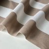 Beige & White Striped Fabric - Sofia Stripes Curtain Tablecloth Upholstery Material - 110"/280cm Wide Canvas - Image 4