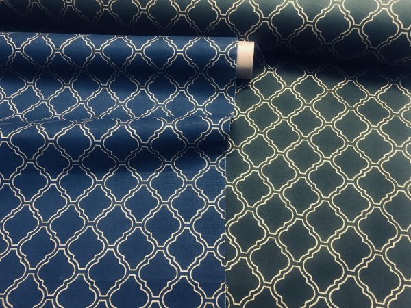 Sale - Dark Green & Gold Moroccan Arabic Damask Print Fabric Curtain Material Upholstery Home Decor - 55" or 140cm Wide - Image 7