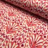 Pink Floral Ikat Fan Damask Flower Fabric Geometric Paisley Cotton Material Curtain Upholstery Home Decor - 110"/280cm Wide