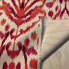 Pink IKAT Floral Fan Damask Flower Fabric Geometric Paisley Cotton Material Curtain Upholstery Home Decor - 55"/140cm Wide - Image 4