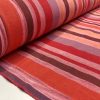 RASPBERRY RED BROWN Striped Dress Home Decor Light Upholstery Material Curtains Stripes Cotton Satin Feel Fabric - 55"/140cm Wide - Image 6