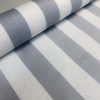 Silver Grey & White Striped Fabric - Sofia Stripes Curtain Tablecloth Upholstery Material - 110"/280cm Wide Canvas - Image 2