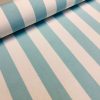 Sky Blue & White Striped Fabric - Sofia Stripes Curtain Tablecloth Upholstery Material - 55"/140cm Wide Canvas - Image 3