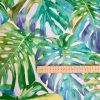 TEFLON Purple and Green Tropical Palm Leaves Botanical Leaf Garden Tablecloth PU Coated Outdoor Fabric For Cushion Gazebo - 55"/140cm Wide - Image 9