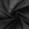 100% Cotton Gauze MUSLIN fabric voile curtains fine cheese cloth Linen Look Event Wedding Textile Mouth Mask - 63"/162cm wide - BLACK
