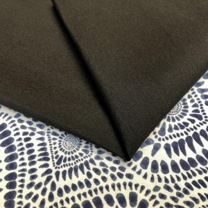 BLACK Waterproof Outdoor Ottoman Fabric Soft Teflon Material Plain Colours For Cushion Gazebo Beach - 55"/140cm Wide Canvas