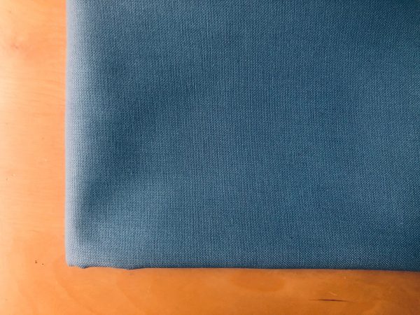 BLUE - Plain Medium Weight Cotton Fabric For Dressmaking Curtains Light Upholstery Canvas Material - 55"/140cm Wide