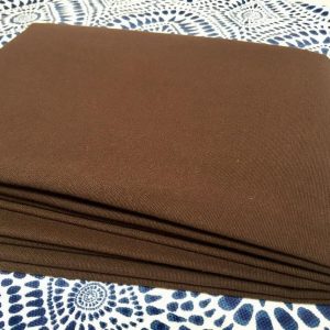 BROWN Waterproof Outdoor Ottoman Fabric Soft Teflon Material Plain Colours For Cushion Gazebo Beach - 55"/140cm Wide Canvas