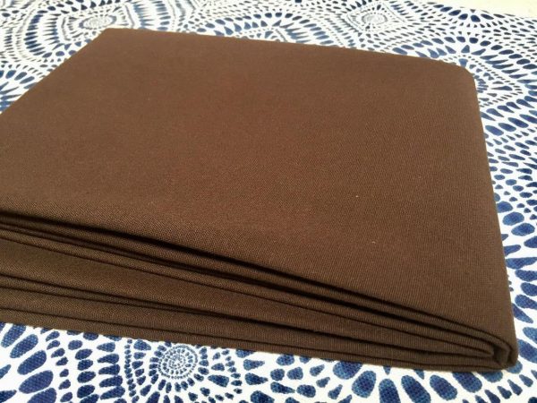 BROWN Waterproof Outdoor Ottoman Fabric Soft Teflon Material Plain Colours For Cushion Gazebo Beach - 55"/140cm Wide Canvas