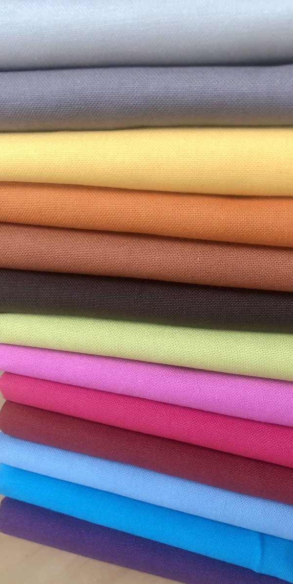 BURGUNDY- Plain Medium Weight Cotton Fabric For Dressmaking Curtains Light Upholstery Canvas Material - 110"/280cm Extra Wide - Image 4