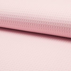 Cotton WAFFLE Pique Honeycomb Fabric Material - bathrobe, gown, towel, cushion -  150cm wide - ROSE PINK