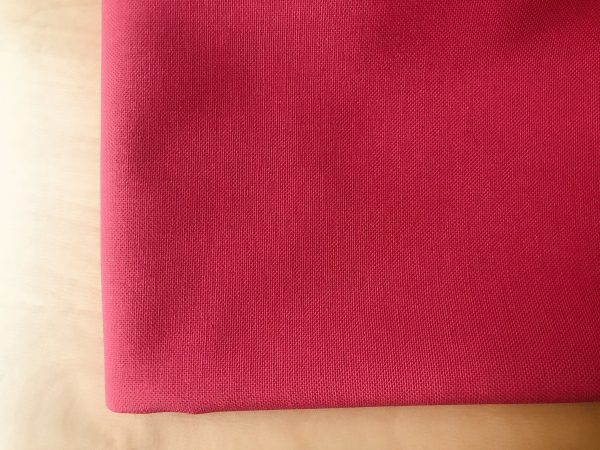 FUCHSIA PINK- Plain Medium Weight Cotton Fabric For Dressmaking Curtains Light Upholstery Canvas Material - 55"/140cm Wide