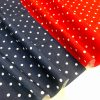 NAVY BLUE Polka Dot Fabric White Spots Dots PolyCotton Material Classic Chic Textile Home Decor Dress Curtains - 55''/140cm Wide Canvas - Image 2