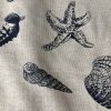 Ocean Beach Shell Star Cotton Linen Nautical Fabric Natural Dark Blue Marine Hessian Jute Sea Material Home Decor - 61"/155cm Wide Canvas - Image 3
