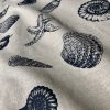 Ocean Beach Shell Star Cotton Linen Nautical Fabric Natural Dark Blue Marine Hessian Jute Sea Material Home Decor - 61"/155cm Wide Canvas - Image 4