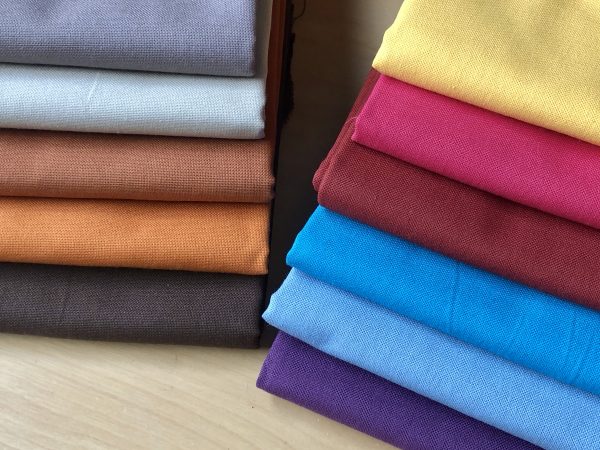 Plain Medium Weight Cotton Fabric For Dressmaking Curtains Light Upholstery Material Mixed Colours - 110"/280cm Extra Wide Canvas
