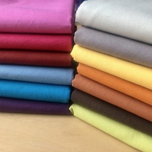 Plain Medium Weight Cotton Fabric For Dressmaking Curtains Light Upholstery Material Mixed Colours - 55"/140cm Wide Canvas
