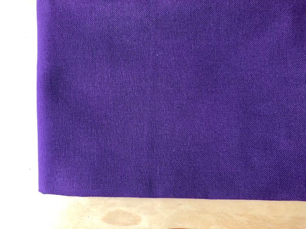 PURPLE - Plain Medium Weight Cotton Fabric For Dressmaking Curtains Light Upholstery Canvas Material - 110"/280cm Extra Wide