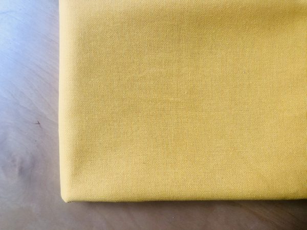 YELLOW - Plain Medium Weight Cotton Fabric For Dressmaking Curtains Light Upholstery Canvas Material - 110"/280cm Wide