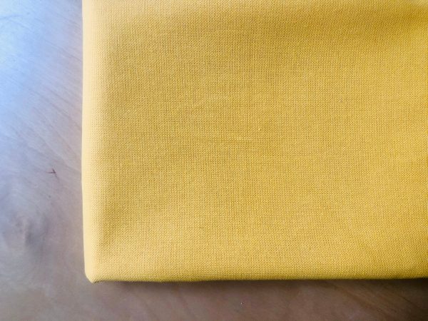 YELLOW - Plain Medium Weight Cotton Fabric For Dressmaking Curtains Light Upholstery Canvas Material - 55"/140cm Wide