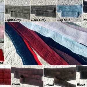 Brush Fringe Tassels Textile Cut Pillow Trimming, Piping, Cushion Trim, Curtains, Home Decor - 40mm Wide - ANY LENGTH