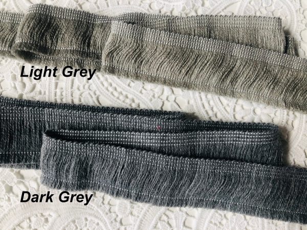 DARK GREY - Brush Fringe Tassels Textile Cut Pillow Trimming, Piping, Cushion Trim, Curtains, Home Decor - 40mm Wide - Any LENGTH - Image 2