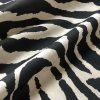 African BLACK & WHITE Zebra Stripes Print Linen Look Cotton Fabric Furnishing Curtain Upholstery Material - 54"/138cm Wide Canvas - Image 3