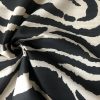 African BLACK & WHITE Zebra Stripes Print Linen Look Cotton Fabric Furnishing Curtain Upholstery Material - 54"/138cm Wide Canvas - Image 5