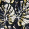 Black & Green Palm Banana Leaf Print Fabric Tropical Leaves Cotton Curtain Material Upholstery - 55"/140cm wide - Image 2