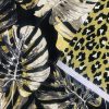 Black & Green Palm Banana Leaf Print Fabric Tropical Leaves Cotton Curtain Material Upholstery - 55"/140cm wide - Image 7