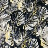 Black & Green Palm Banana Leaf Print Fabric Tropical Leaves Cotton Curtain Material Upholstery - 110"/280cm extra wide - Image 6