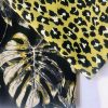 Black & Green Palm Banana Leaf Print Fabric Tropical Leaves Cotton Curtain Material Upholstery - 110"/280cm extra wide - Image 8