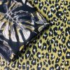Black & Green Palm Banana Leaf Print Fabric Tropical Leaves Cotton Curtain Material Upholstery - 110"/280cm extra wide - Image 9