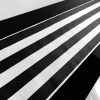 BLACK & WHITE Striped Teflon Table Runner For Events, Weddings, Home decor, Water Repellent - 12'' wide - Any Length