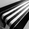 BLACK & WHITE Striped Teflon Table Runner For Events, Weddings, Home decor, Water Repellent - 12'' wide - Any Length - Image 5