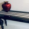 BLACK & WHITE Striped Teflon Table Runner For Events, Weddings, Home decor, Water Repellent - 12'' wide - Any Length - Image 3
