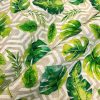 Geometric Palm Leaf Fabric Banana leaves Print Cotton Curtain Rhombus Upholstery Material Beige & Green - 55"/140cm wide Canvas - Image 5