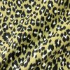 Green & Black Leopard Animal Fur Print Fabric Cotton Curtain Upholstery Material - 110"/280cm extra wide - Image 2