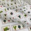 Mini Patch Pink Cactus Fabric Cacti Print Curtain Cotton Material Cute Stamps Thorns Heart Frame Jeans Light Upholstery - 55"/140cm wide