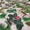 Safari Zoo African Animal Digital Print Fabric Tropical Jungle Palm Flower Leaf Material Linen Look  - 108"/275cm extra wide Canvas - Image 6