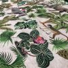 Safari Zoo African Animal Digital Print Fabric Tropical Jungle Palm Flower Leaf Material Linen Look  - 54"/138cm wide Canvas - Image 6