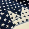 Christmas Stars Jacquard Double Face Gobelin Fabric Material for Curtains Home Decor Upholstery - 55"/140cm Wide - NAVY BLUE & WHITE