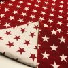 Christmas Stars Jacquard Double Face Gobelin Fabric Material for Curtains Home Decor Upholstery - 55"/140cm Wide - RED & WHITE